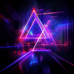 Anthems logo floating over a neon dance floor in Central Florida