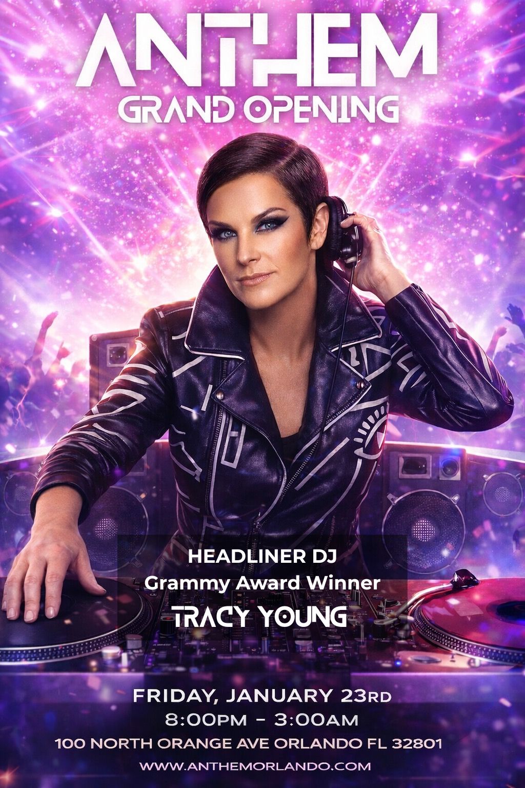 DJ Grammy Award Winner Tracy Young Celebrate Anthem Orlando's Grand Opening in Downtown Orlando