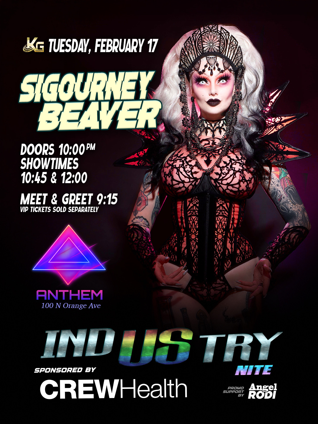 Sigourney Beaver performing at Industry Nite at Anthem Orlando in Downtown Orlando