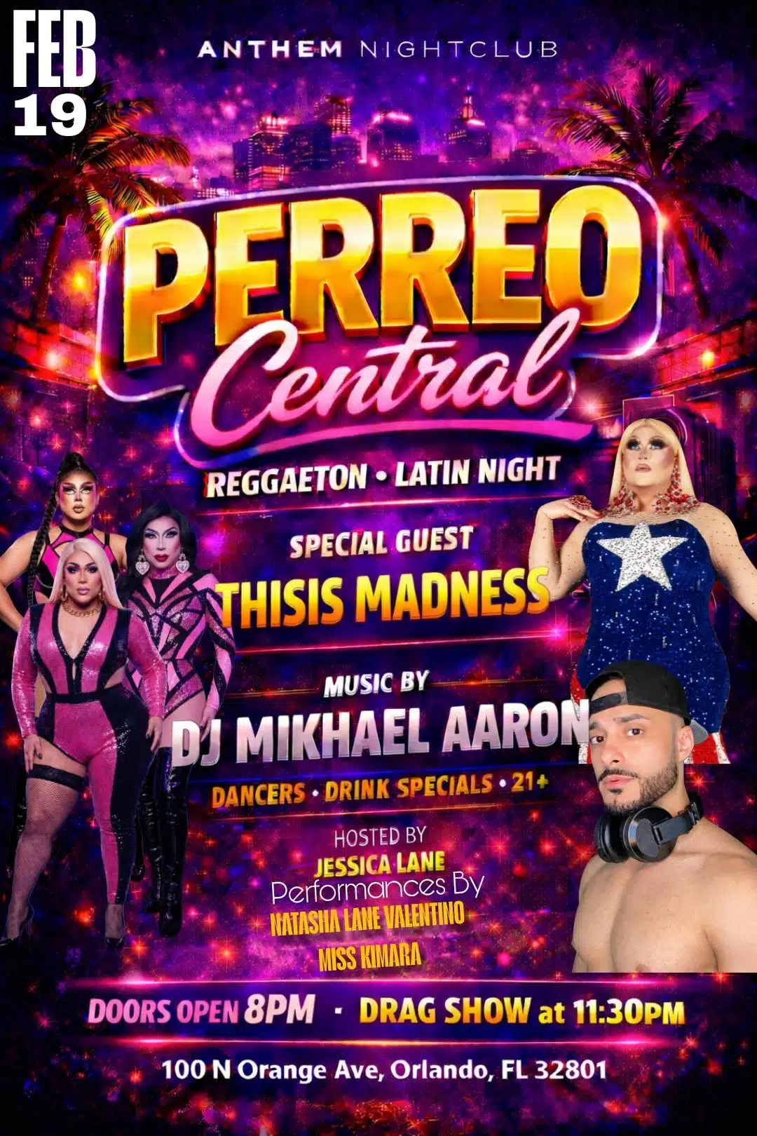 Perreo Central: Reggaeton & Latin Night | Drag Show at Anthem Orlando - Anthem Orlando