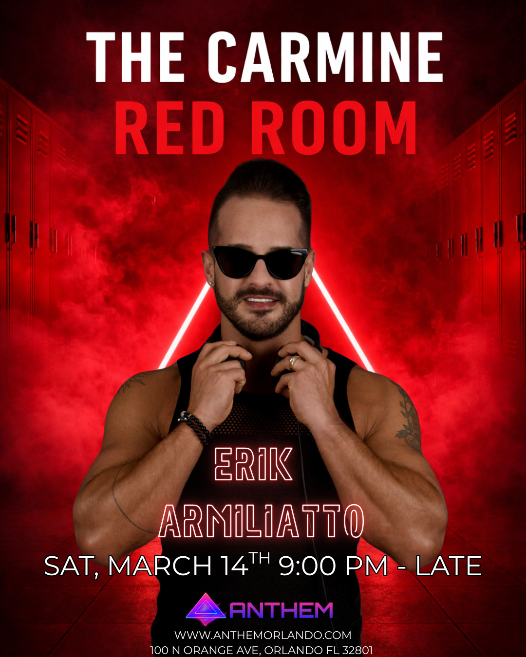 The Carmine Red Room featuring Erik Armiliatto at Anthem Orlando on Saturday March 14 2026