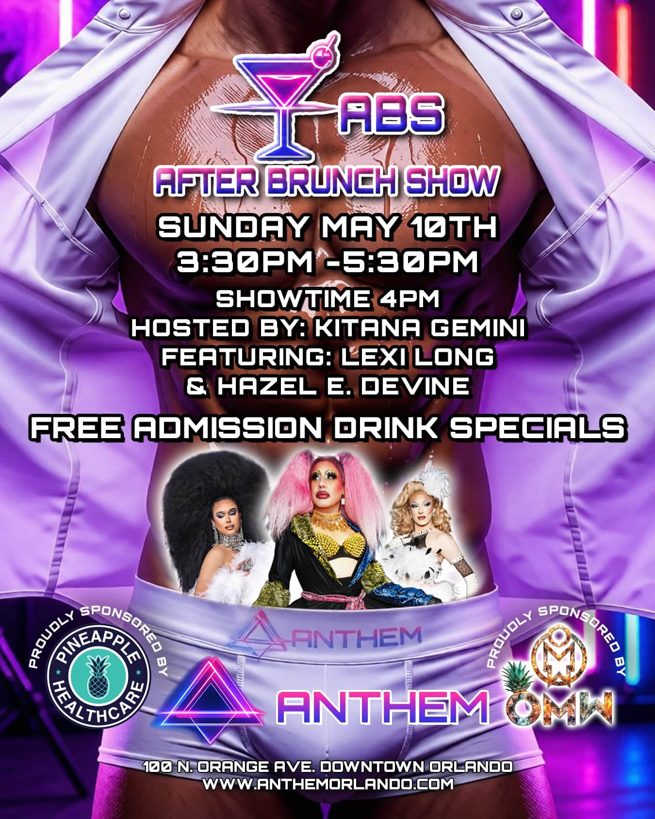 ABS After Brunch Show — Drag Hosted by Kitana Gemini at Anthem Orlando